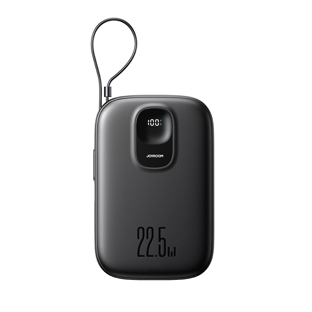 Joyroom JR-PBF17 22.5W 10000mAh Powerbank with Built-in USB-C Cable + 0.25cm USB-C Cable - Black_1
