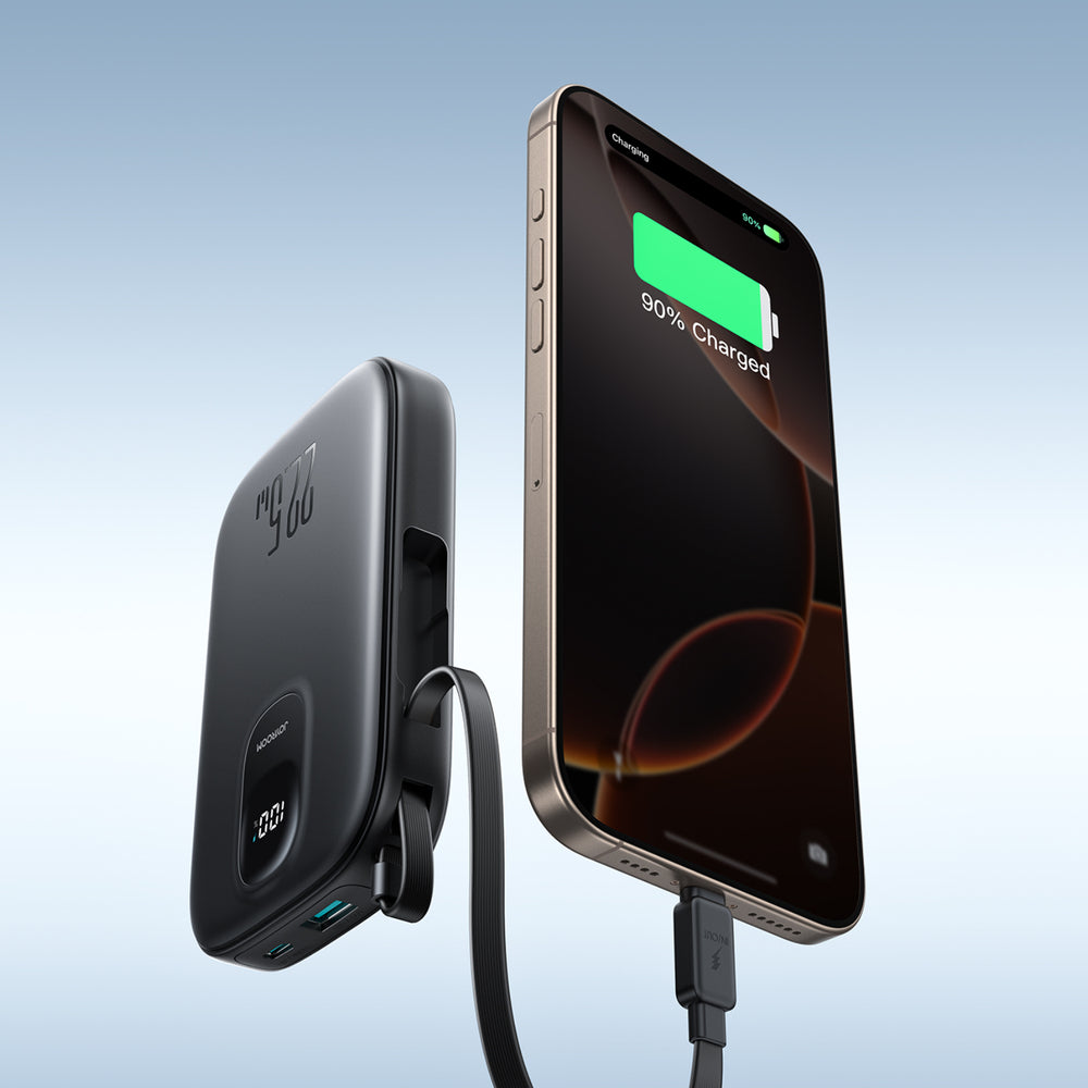 Joyroom JR-PBF17 22.5W 10000mAh Powerbank with Built-in USB-C Cable + 0.25cm USB-C Cable - Black_6