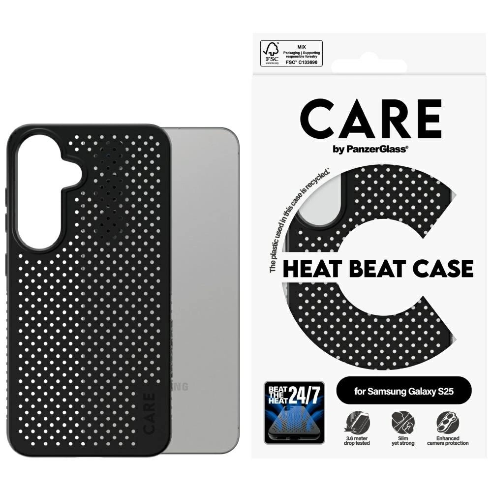 CARE by PanzerGlass Feature Heat Beat Case for Samsung Galaxy S25 - Black_0