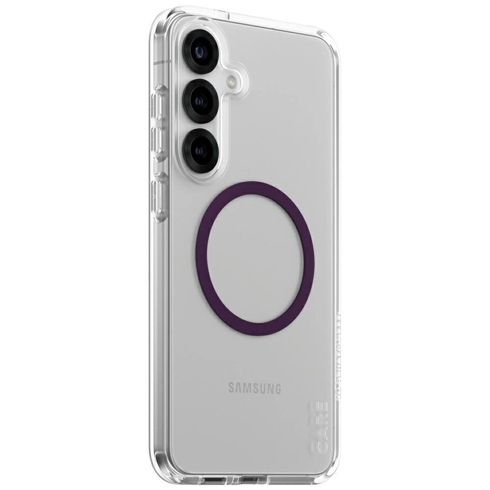 CARE by PanzerGlass Flagship Urban Combat Purple QI Case for Samsung Galaxy S25+ - Transparent_1