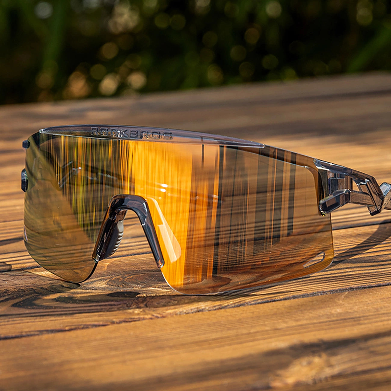 Rockbros Cycling Glasses Photochromic, with UV Protection and Corrective Insert - Transparent Black_6