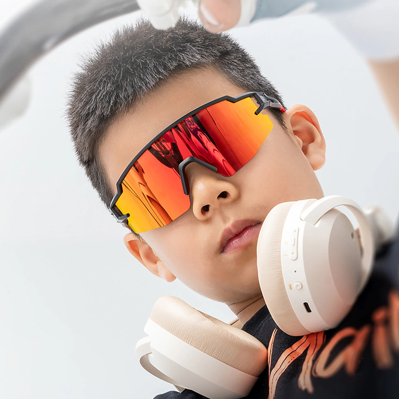Rockbros Kids Cycling Glasses, Polarized, UV Protection, Children's - White_9
