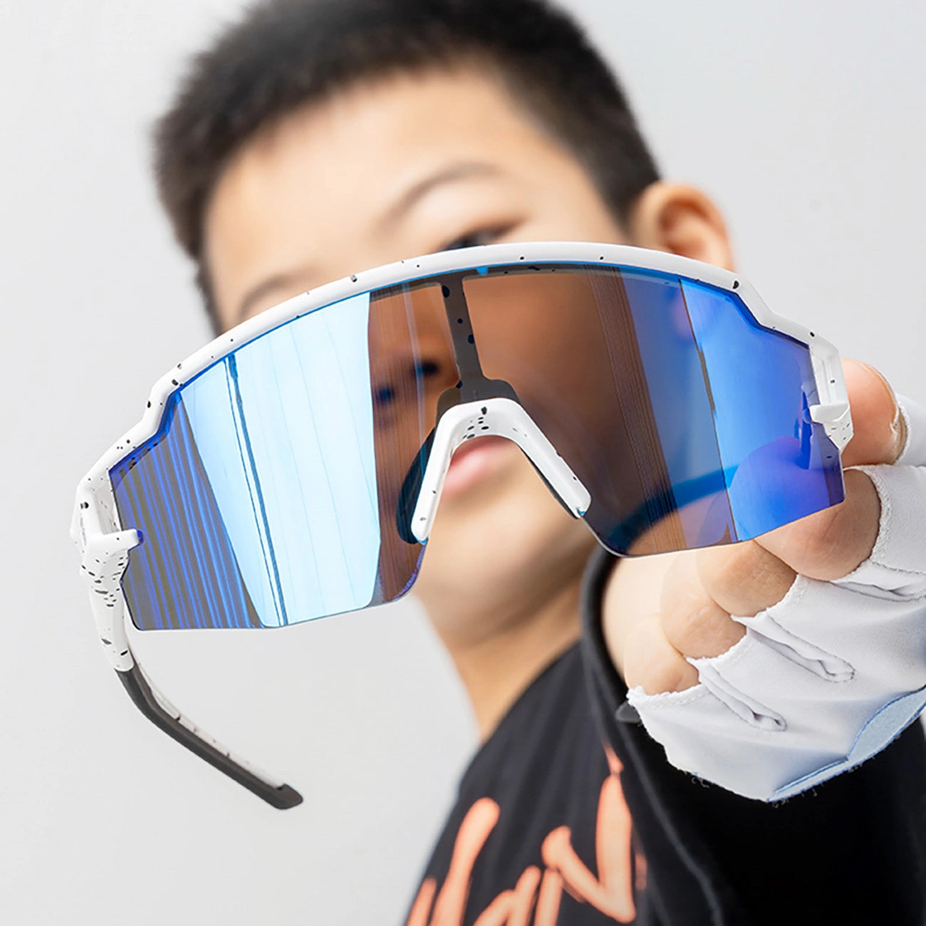 Rockbros Kids Cycling Glasses, Polarized, UV Protection, Black_12