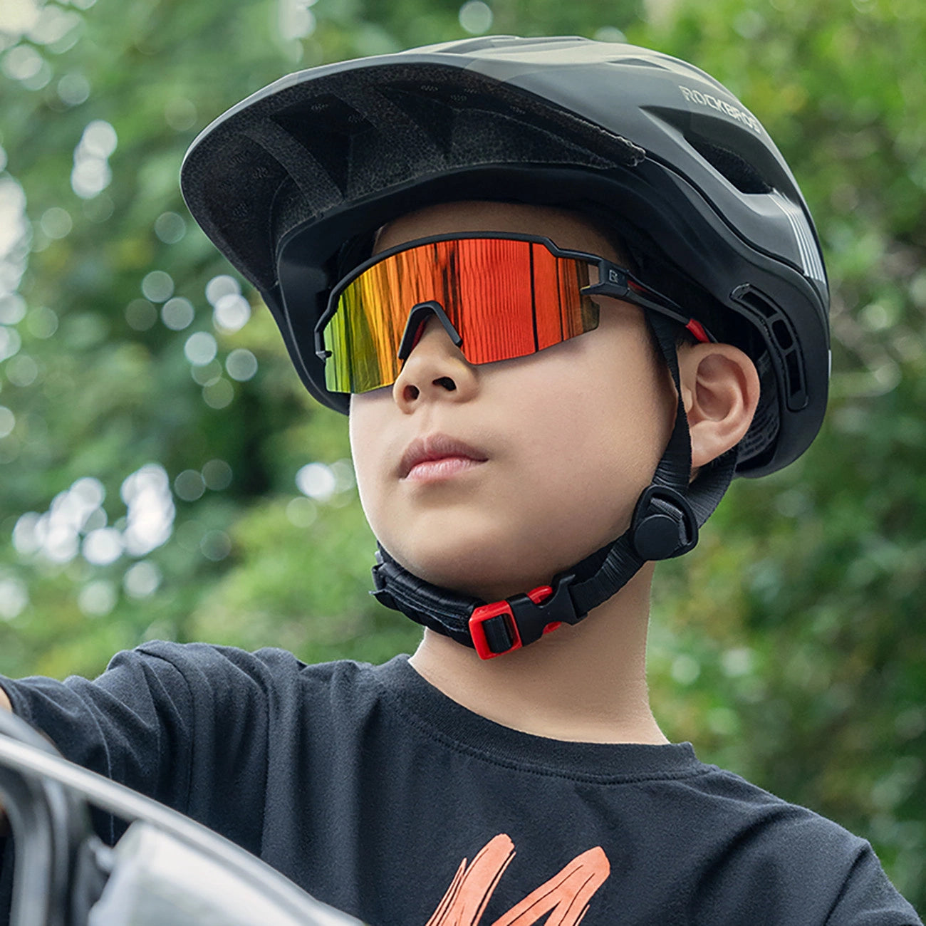 Rockbros Kids Cycling Glasses, Polarized, UV Protection, Black_14
