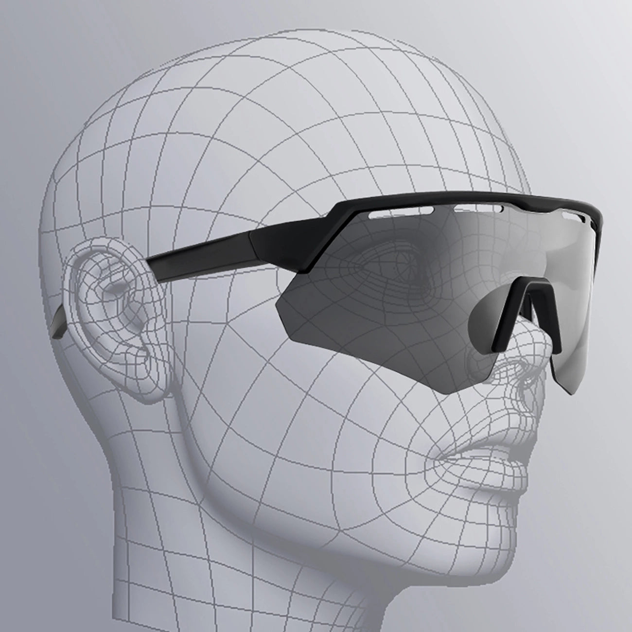 Rockbros Polarized Cycling Glasses with UV Protection and Corrective Insert - Gray_9