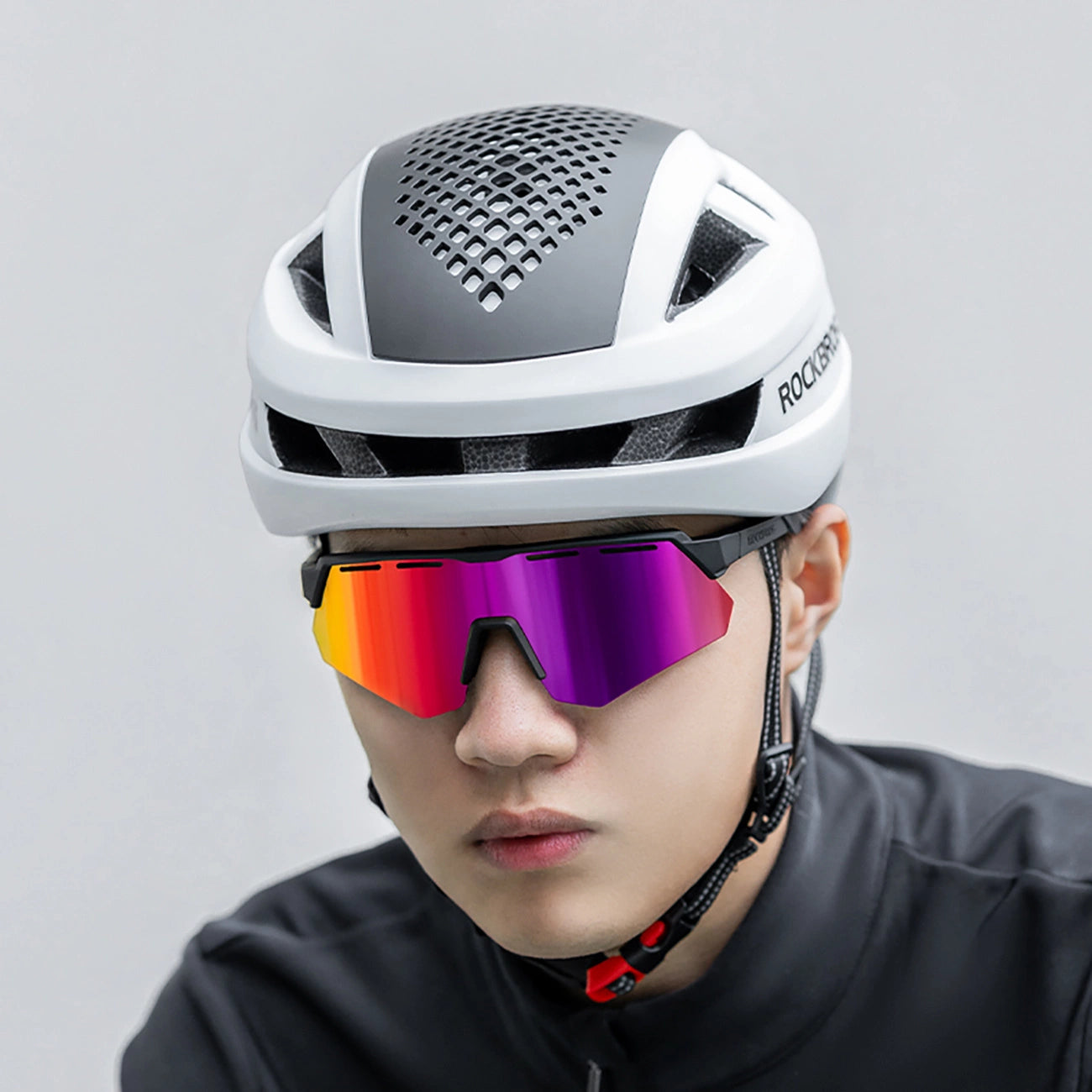 Rockbros Polarized Cycling Glasses with UV Protection and Corrective Insert - Gray_3