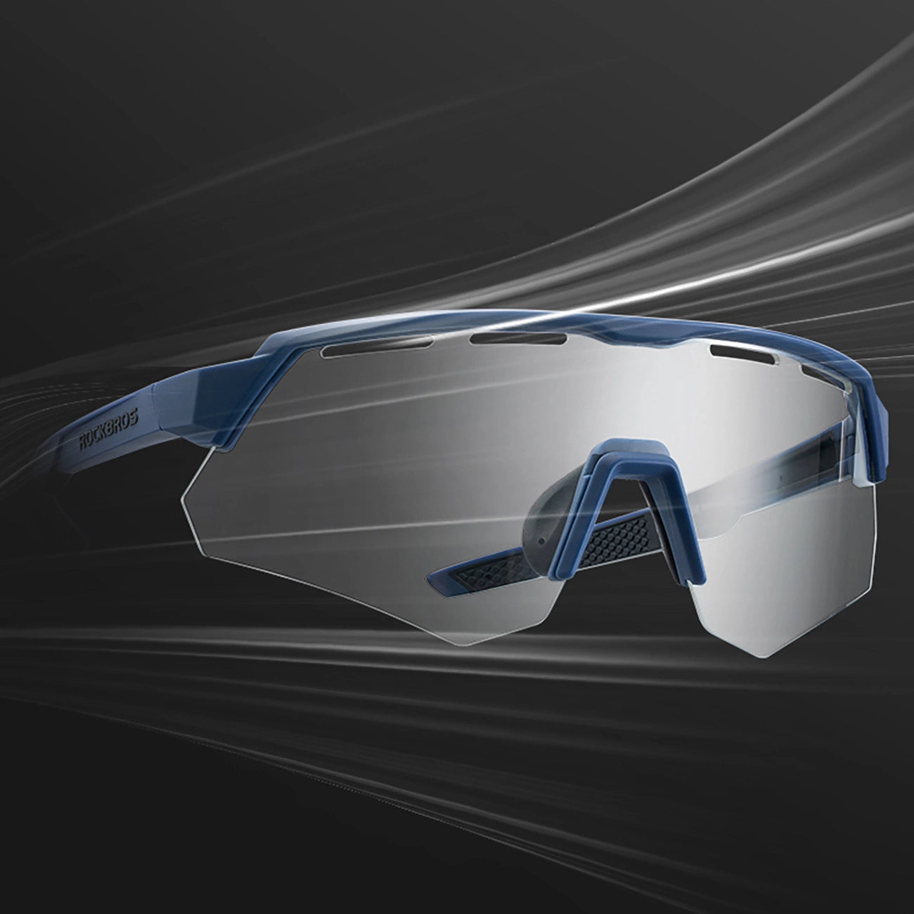 Rockbros Polarized Cycling Glasses with UV Protection and Corrective Insert - Gray_7