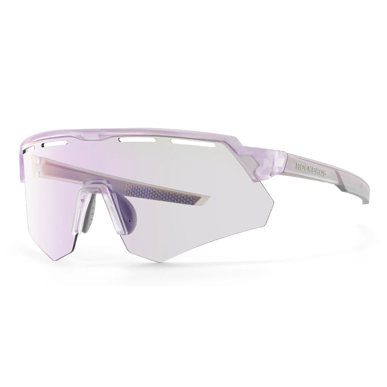 Rockbros Polarized Cycling Glasses with UV Protection and Corrective Insert - Purple_0