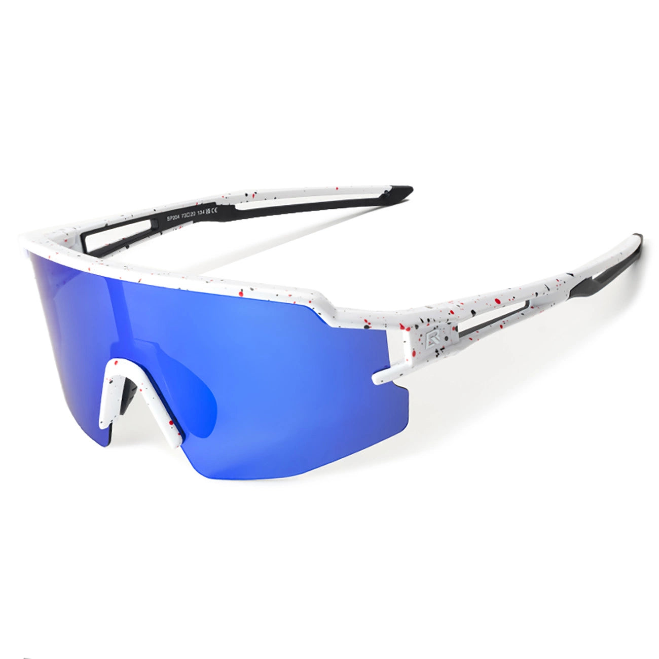 Rockbros Polarized Cycling Glasses with UV Protection and Corrective Insert Blue Lenses - White_0