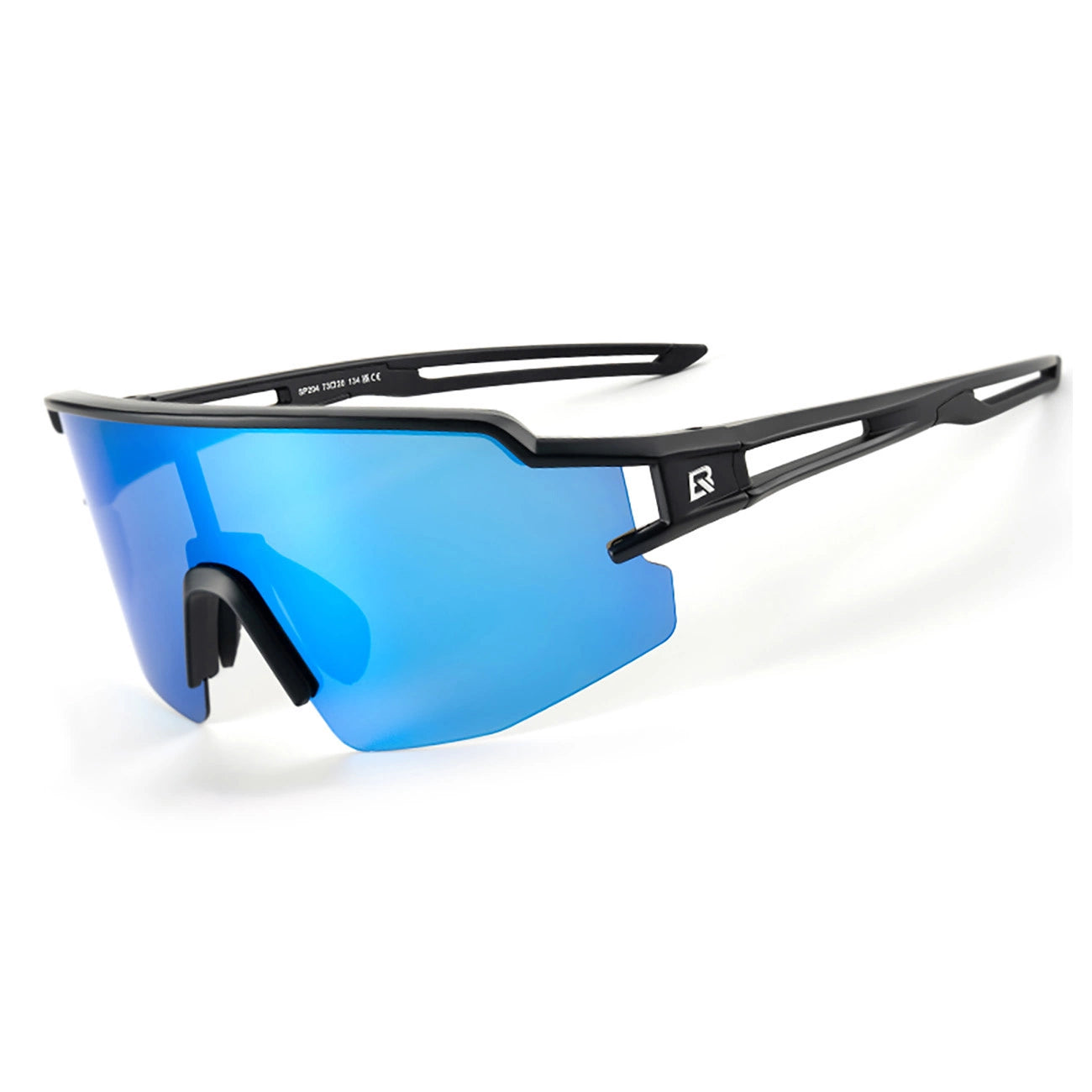 Rockbros Polarized Cycling Glasses with UV Protection and Corrective Insert Blue Lenses - Black_0