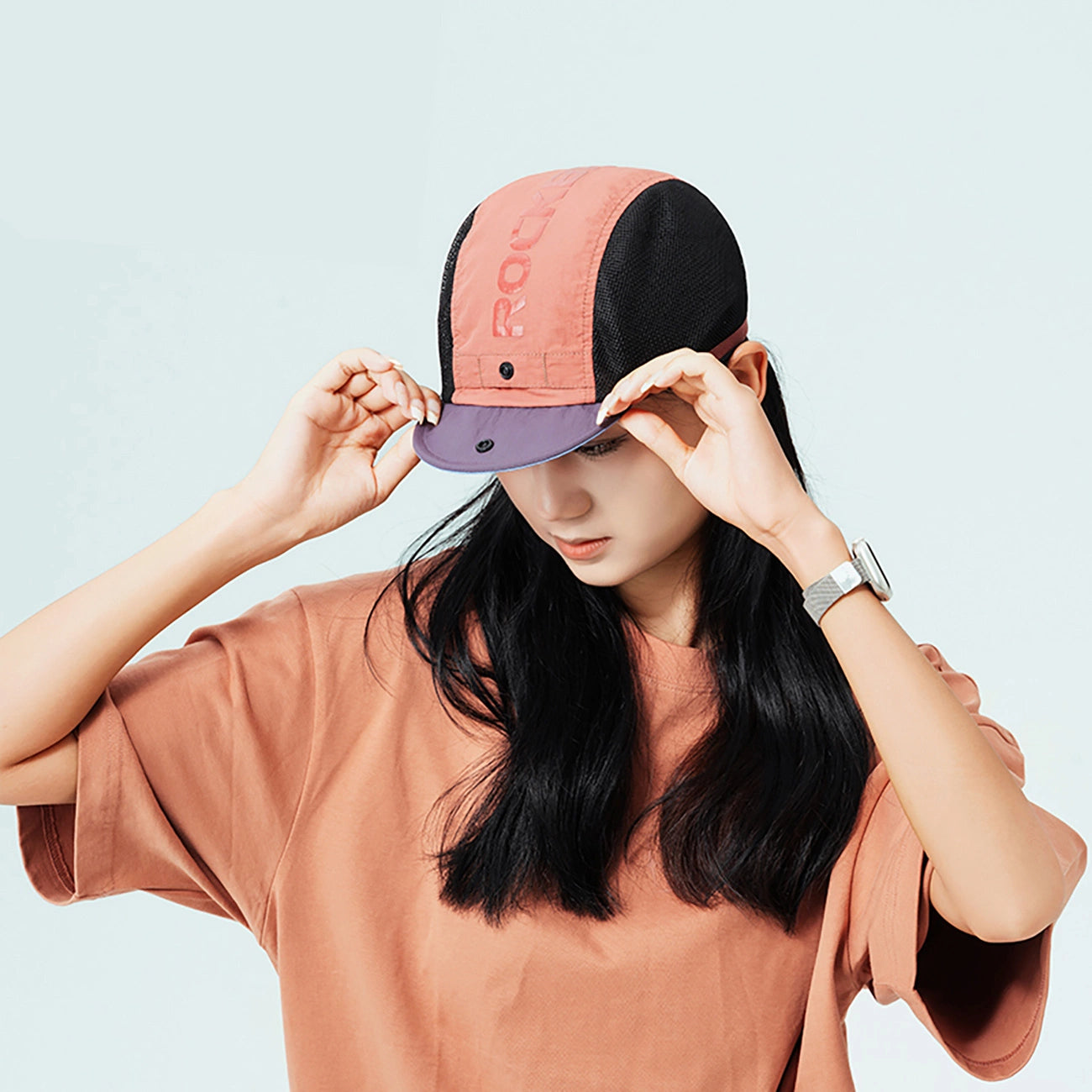 Rockbros Cycling Cap with Helmet Visor - Red_1