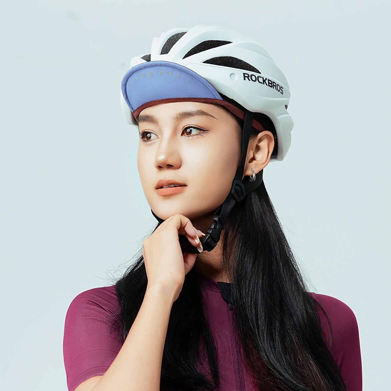 Rockbros Cycling Cap with Helmet Visor - Red_3