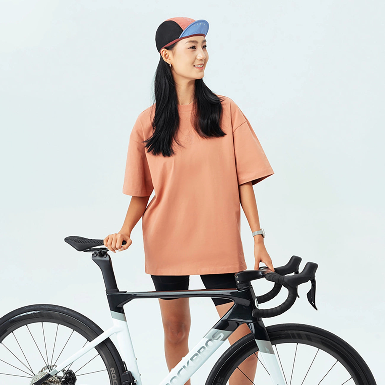 Rockbros Cycling Cap with Helmet Visor - Red_5