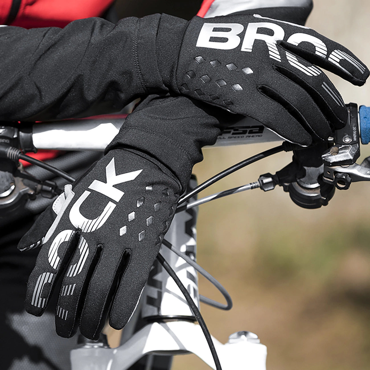 Rockbros cycling gloves, insulated, long, size: L - black and gray_1