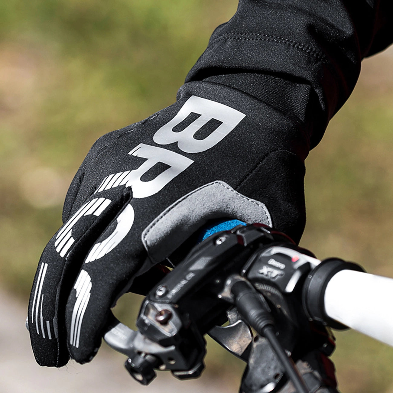 Rockbros cycling gloves, insulated, long, size: L - black and gray_3