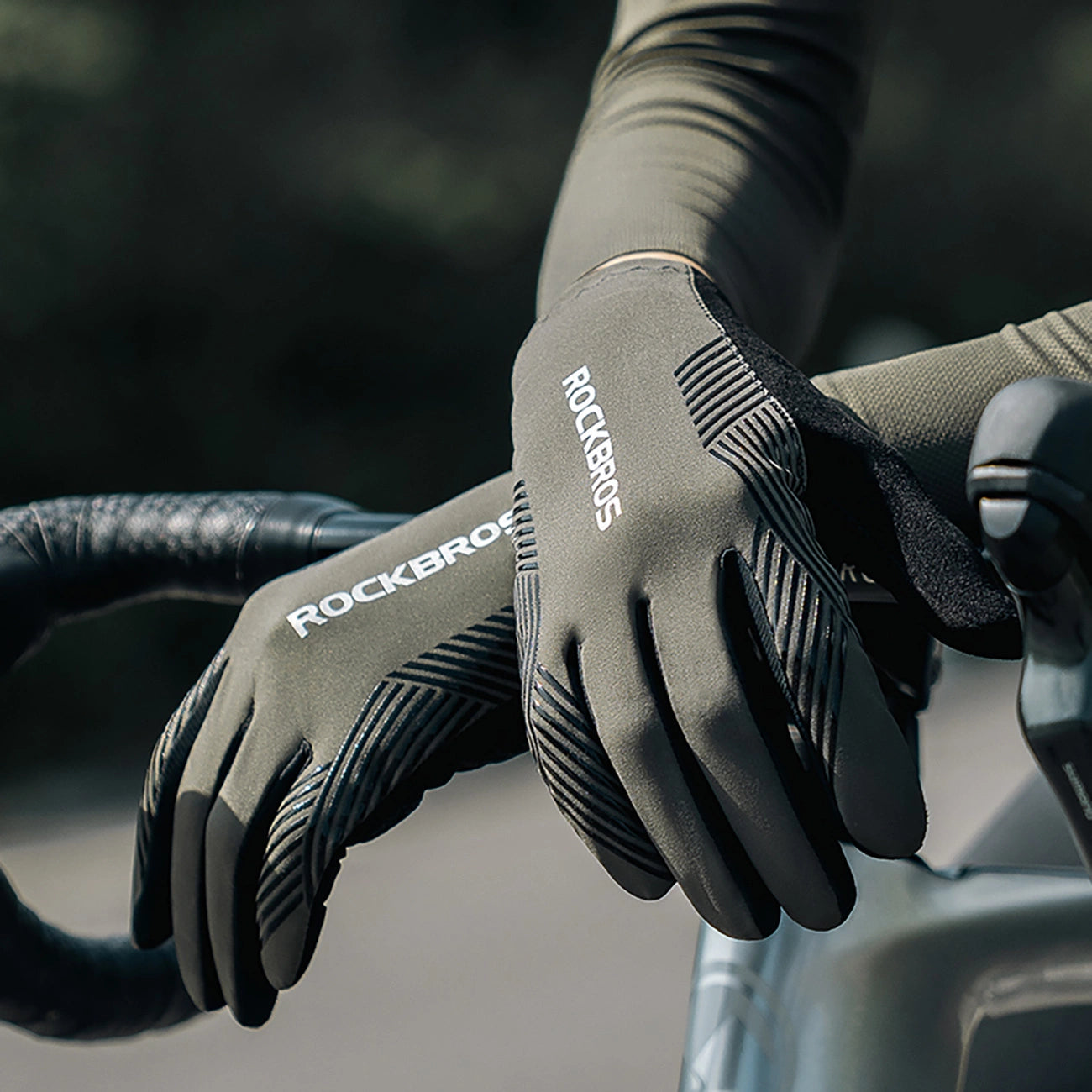 Rockbros cycling gloves spring/summer/autumn, full, size: S - black_11