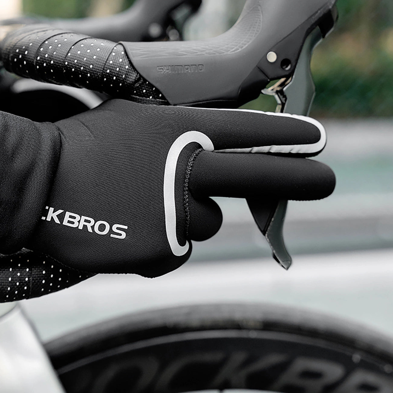 Rockbros Full Waterproof Cycling Gloves, Size: L/XL - Black_6