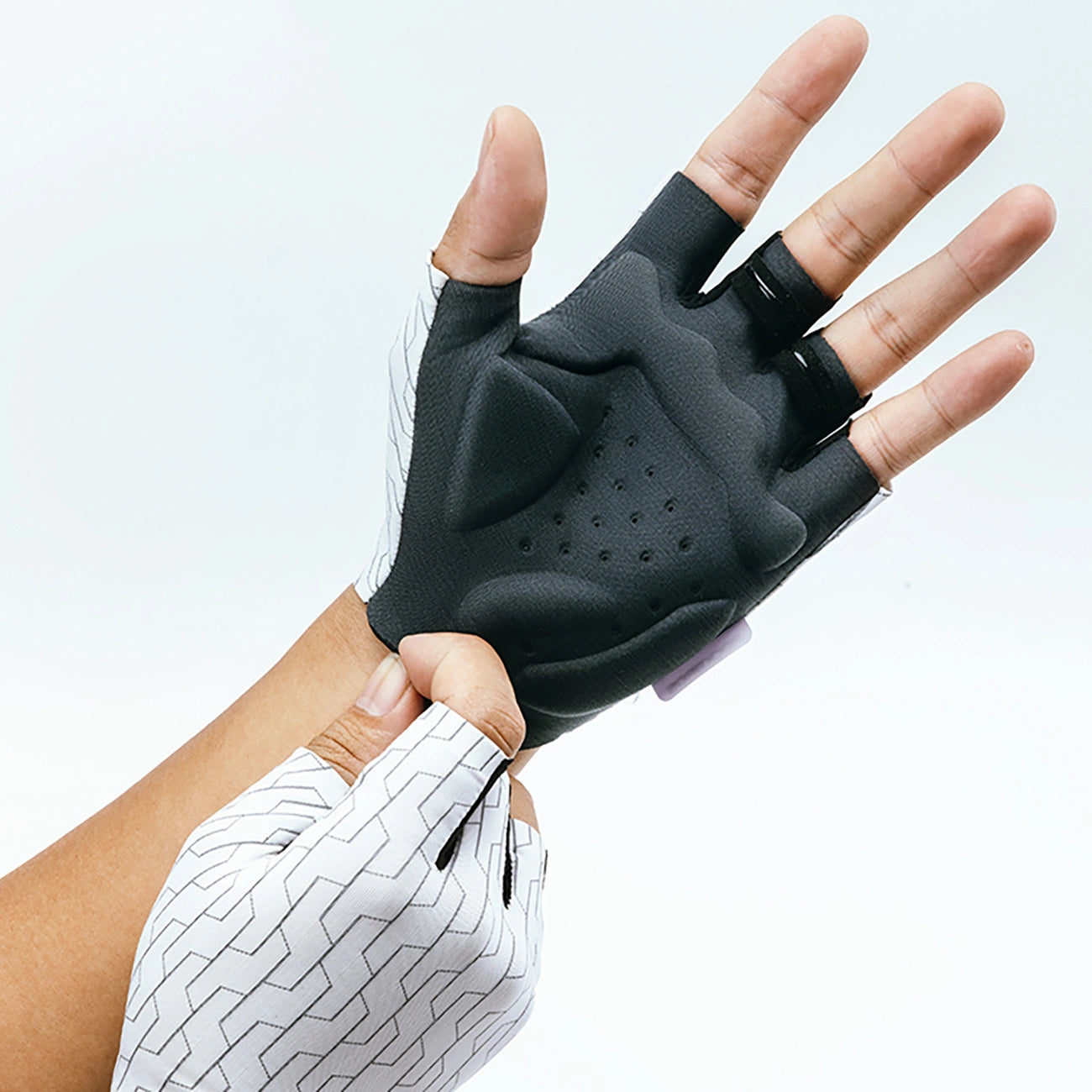 Rockbros MTB cycling gloves size: XL - white and black_1