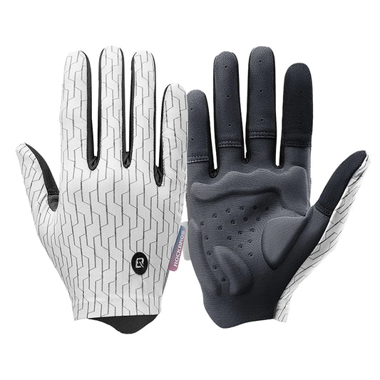 Rockbros sports gloves full spring-summer size M - white and black_0