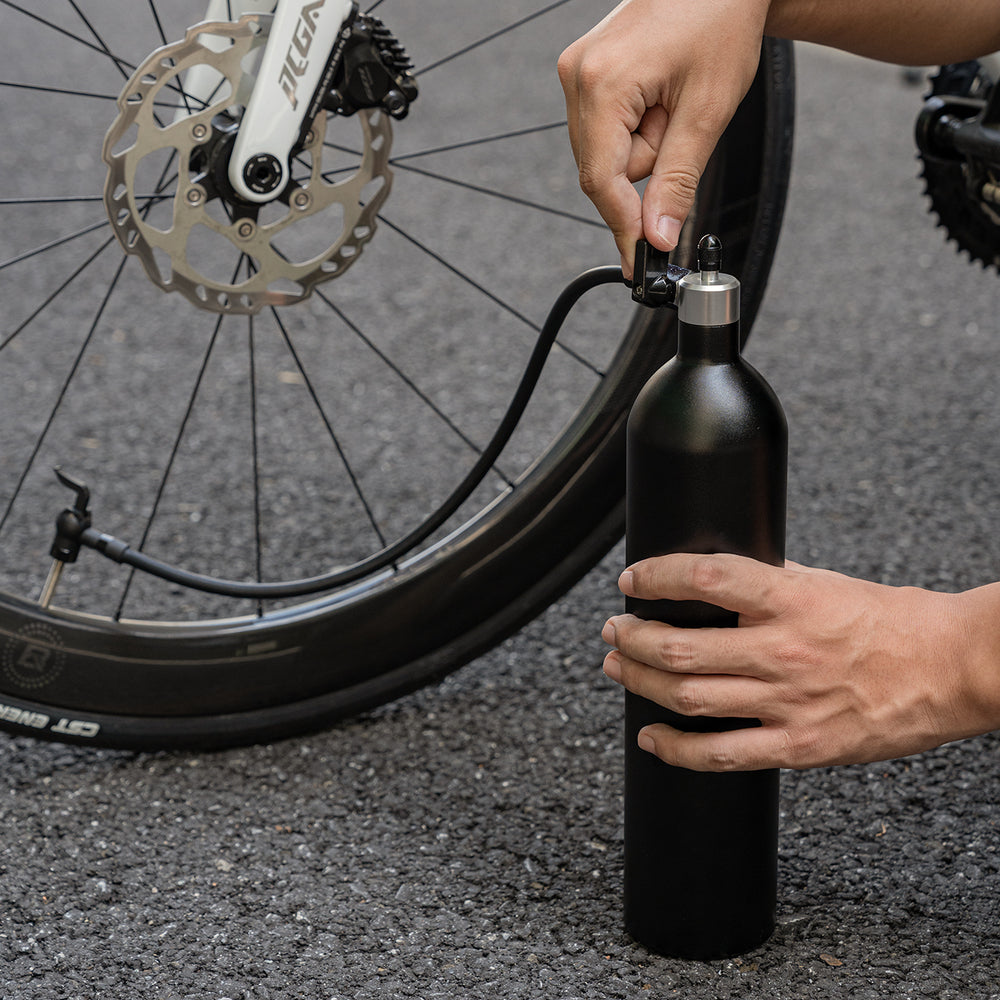 Rockbros Tubeless Tire Inflator 200 PSI 1.2l - Black_9