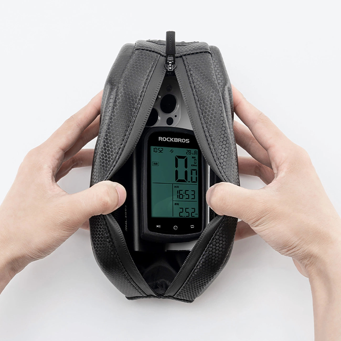 Rockbros Bike Bag, Rigid, Frame, Top Tube, 1.4l - Black_4