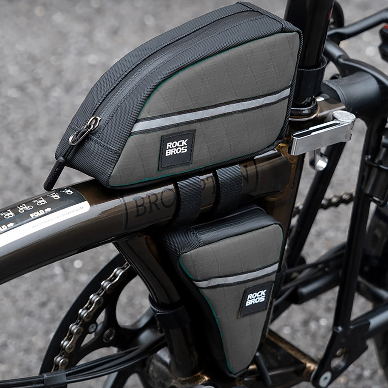 Rockbros Triangle Bike Frame Bag 0.8l - Brown_1