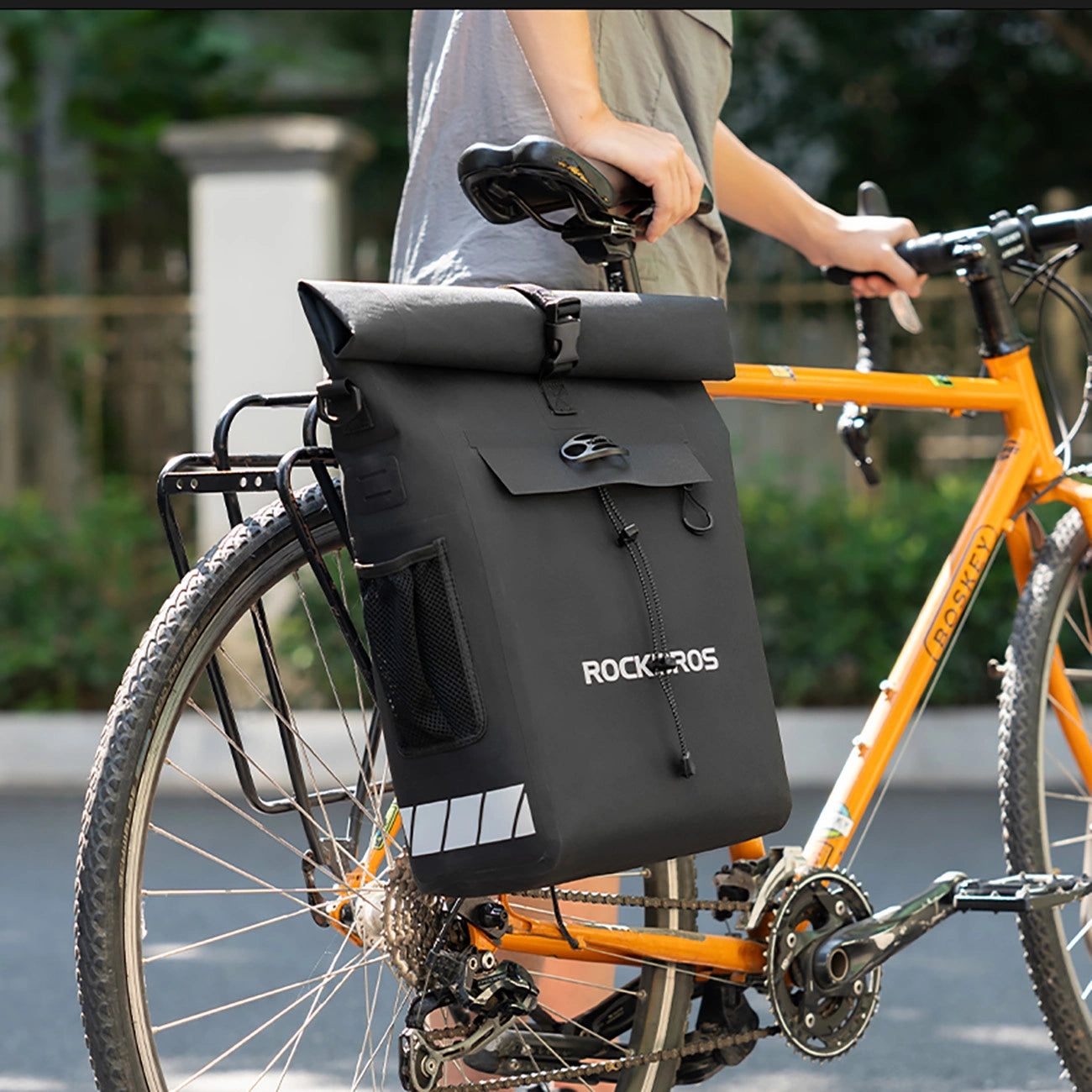 Rockbros Bike Bag with Backpack Function, Waterproof, with Helmet Attachment 18l - Black_6