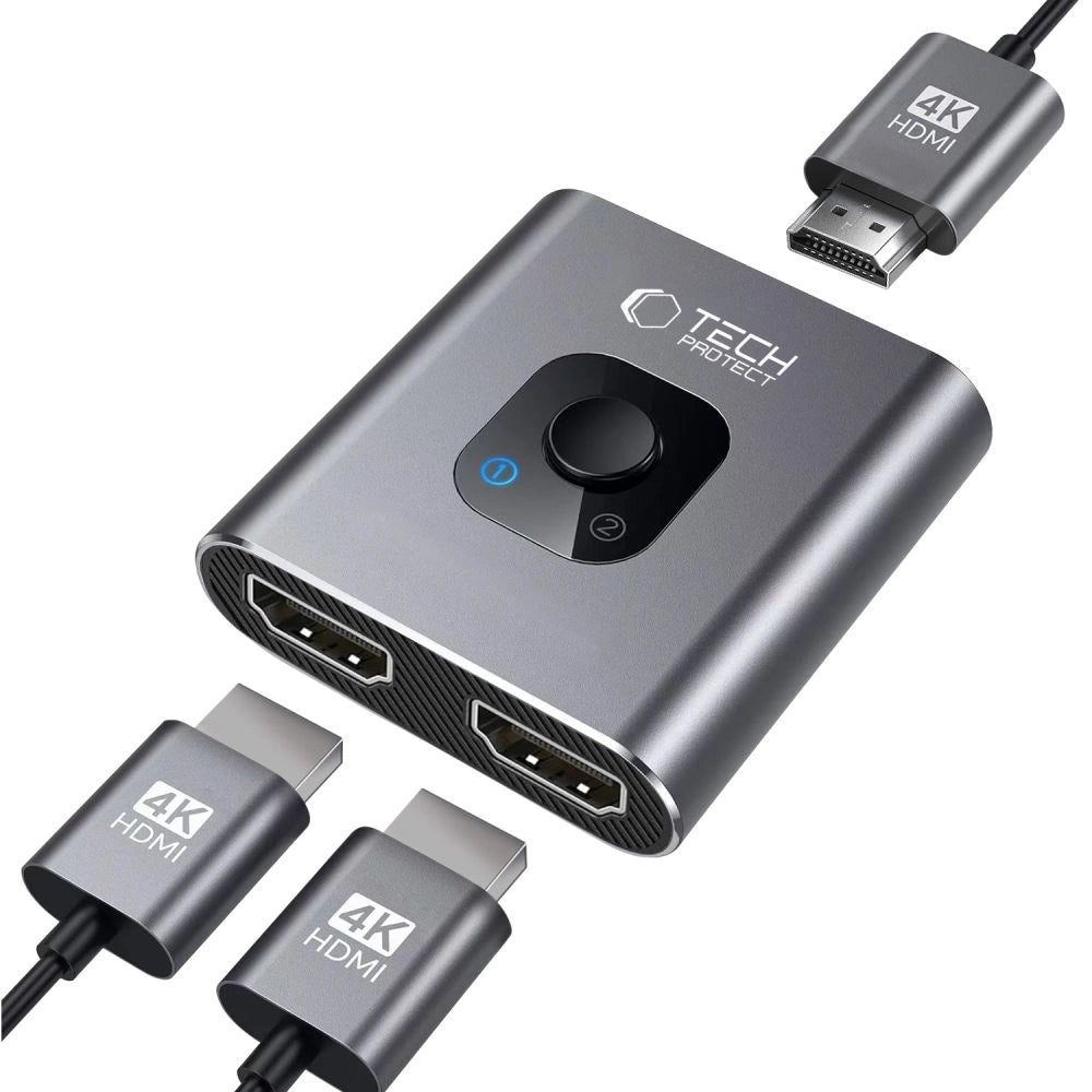 Tech-Protect HB07 HUB Adapter 2in1 HDMI 4K 60HZ - gray_1