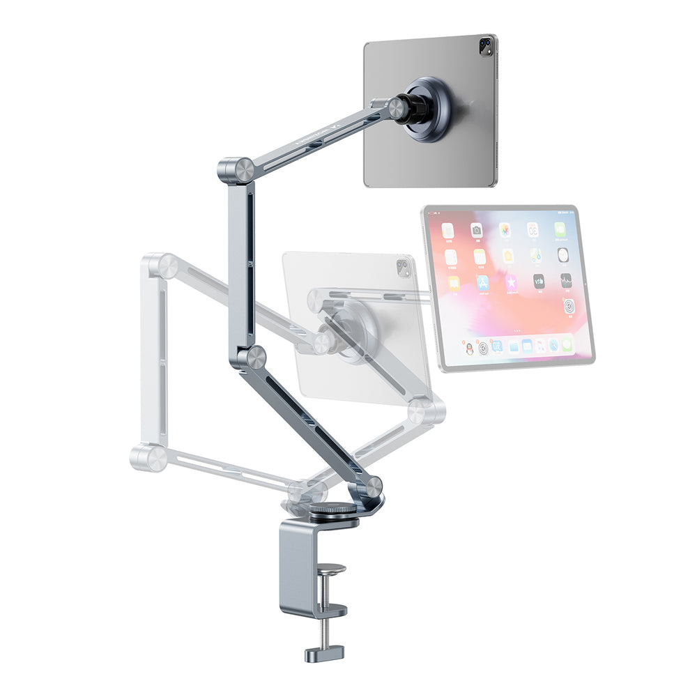 Wozinsky WTY0YS1 magnetic holder, 360° rotating, solid, for phone and tablet - gray_1