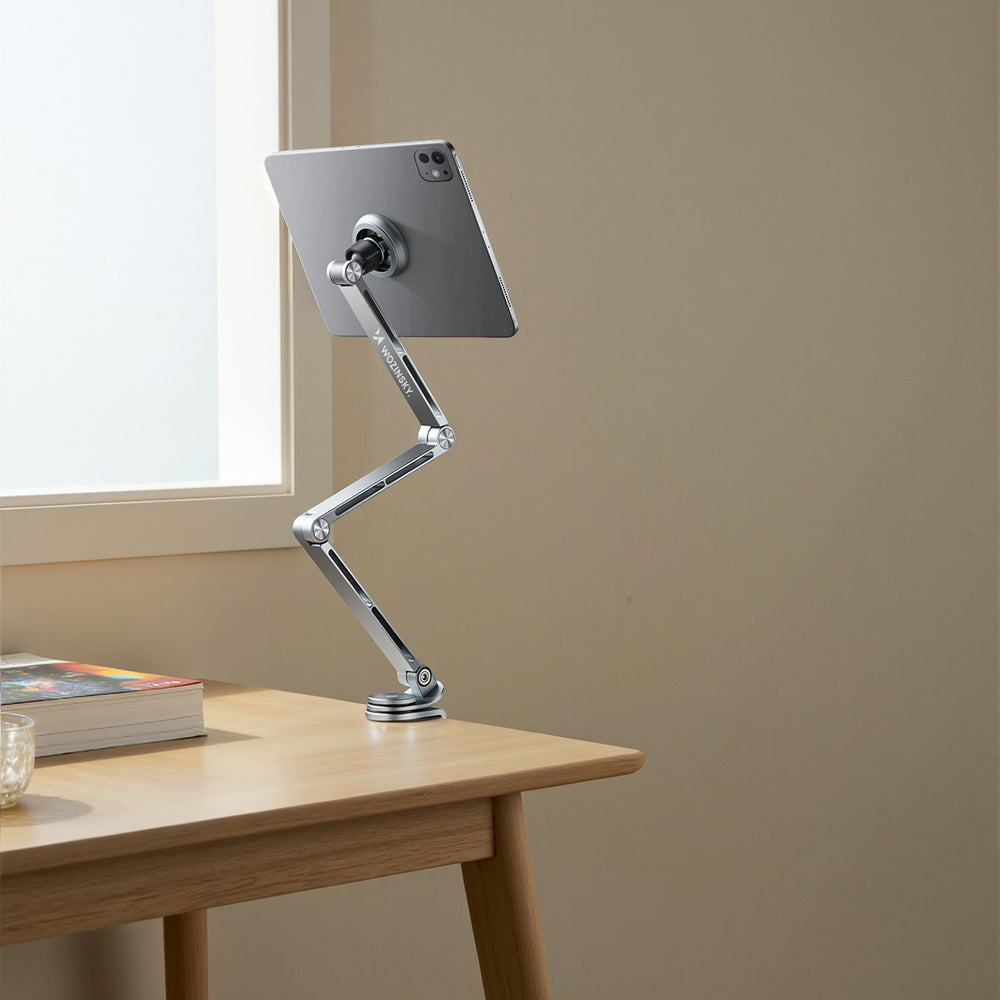 Wozinsky WTY0YS1 magnetic holder, 360° rotating, solid, for phone and tablet - gray_4