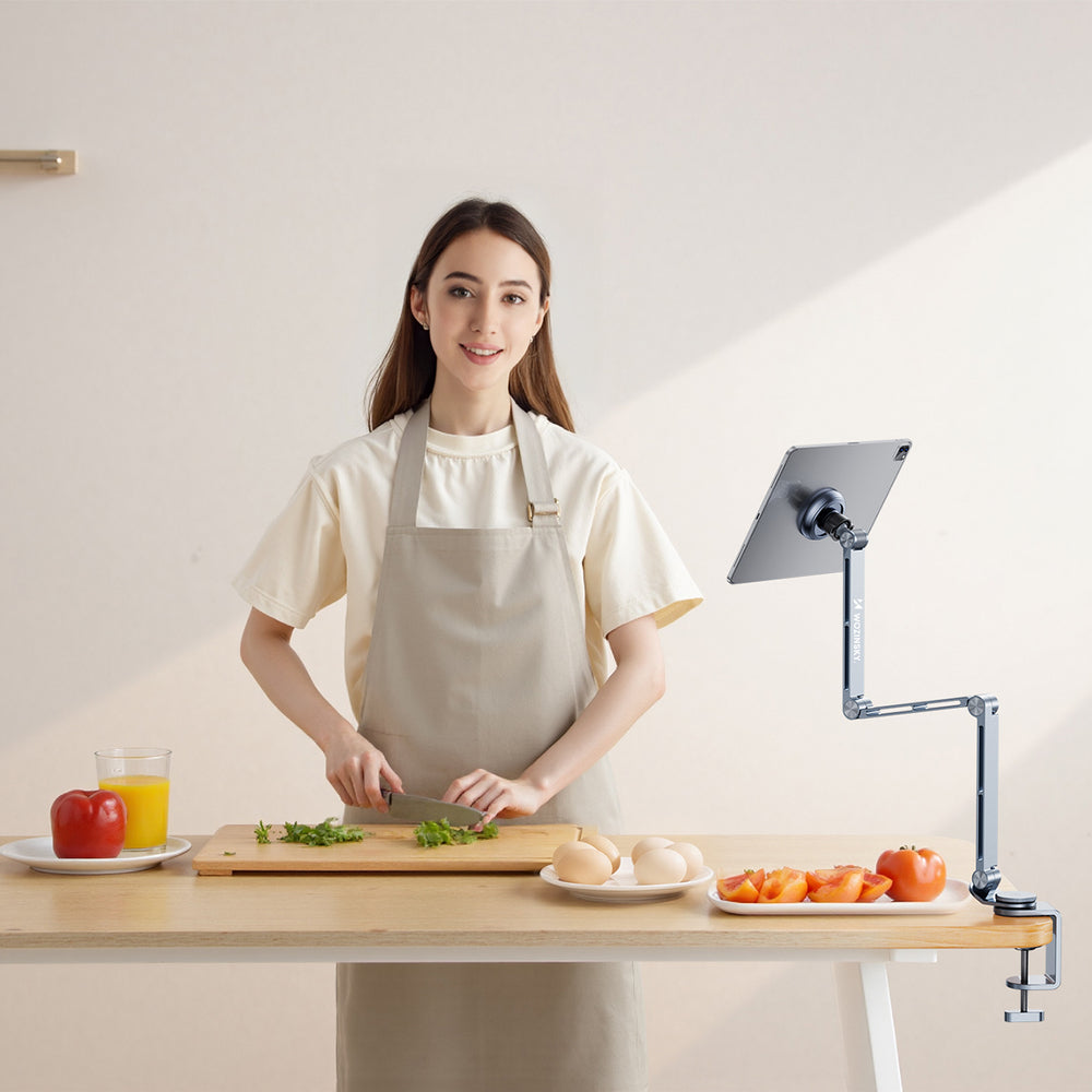 Wozinsky WTY0YS1 magnetic holder, 360° rotating, solid, for phone and tablet - gray_7