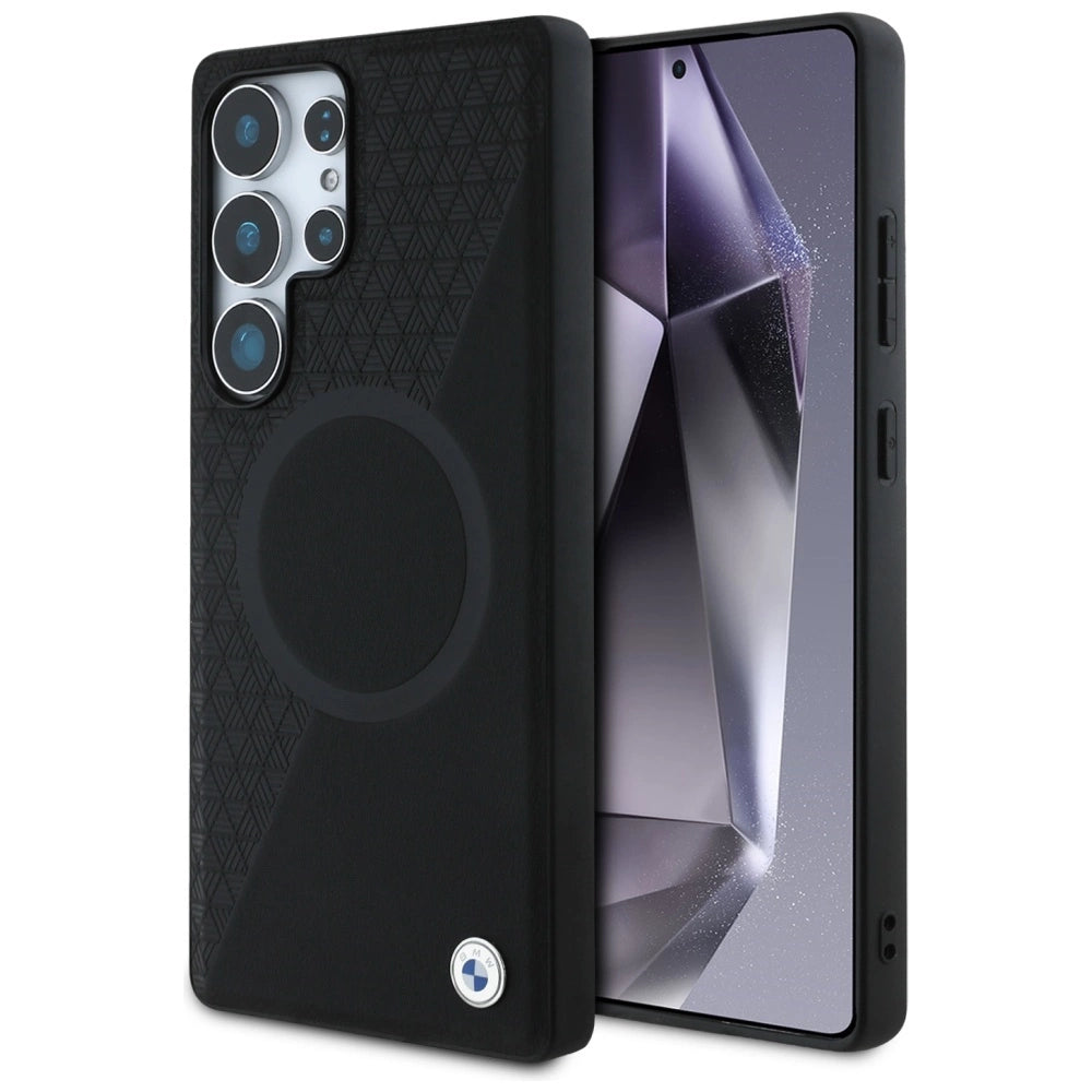 BMW Leather Half Textured MagSafe Case for Samsung Galaxy S25 Ultra - Black_0