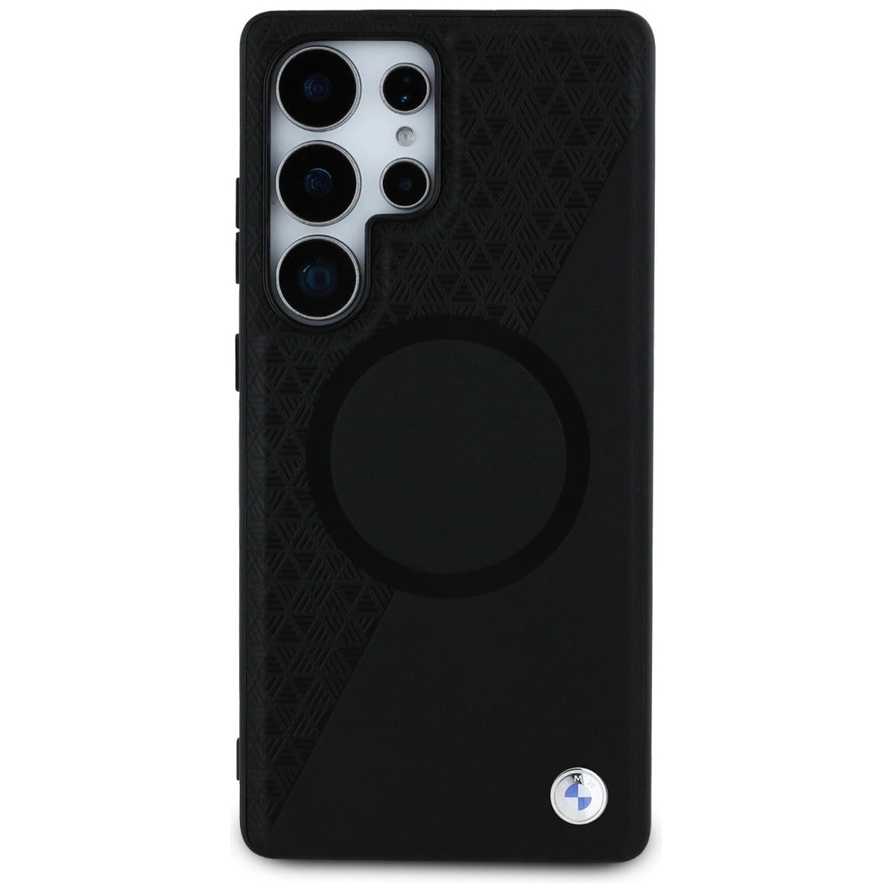 BMW Leather Half Textured MagSafe Case for Samsung Galaxy S25 Ultra - Black_2
