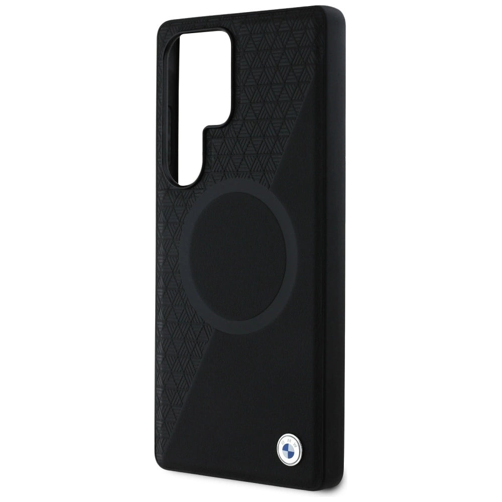 BMW Leather Half Textured MagSafe Case for Samsung Galaxy S25 Ultra - Black_5
