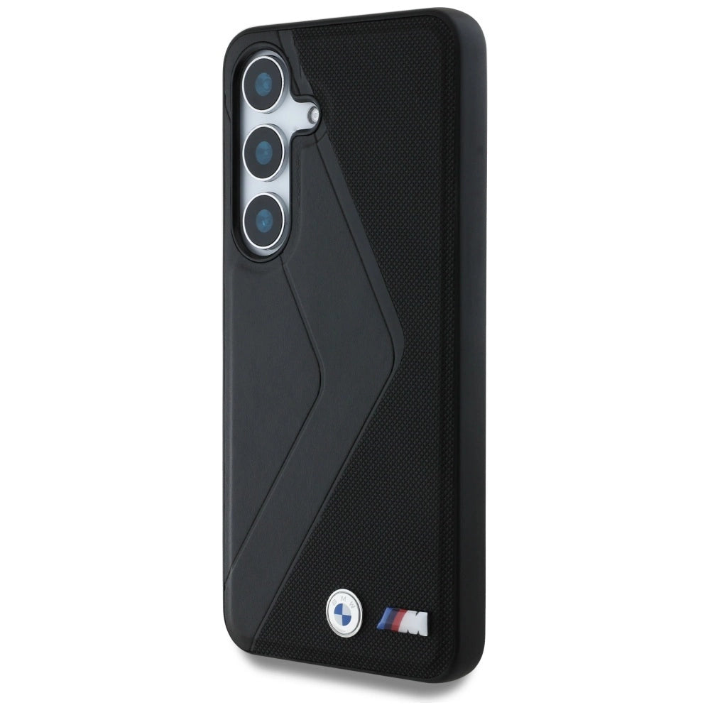 BMW Leather Oversized Stripes MagSafe case for Samsung Galaxy S25 - black_1