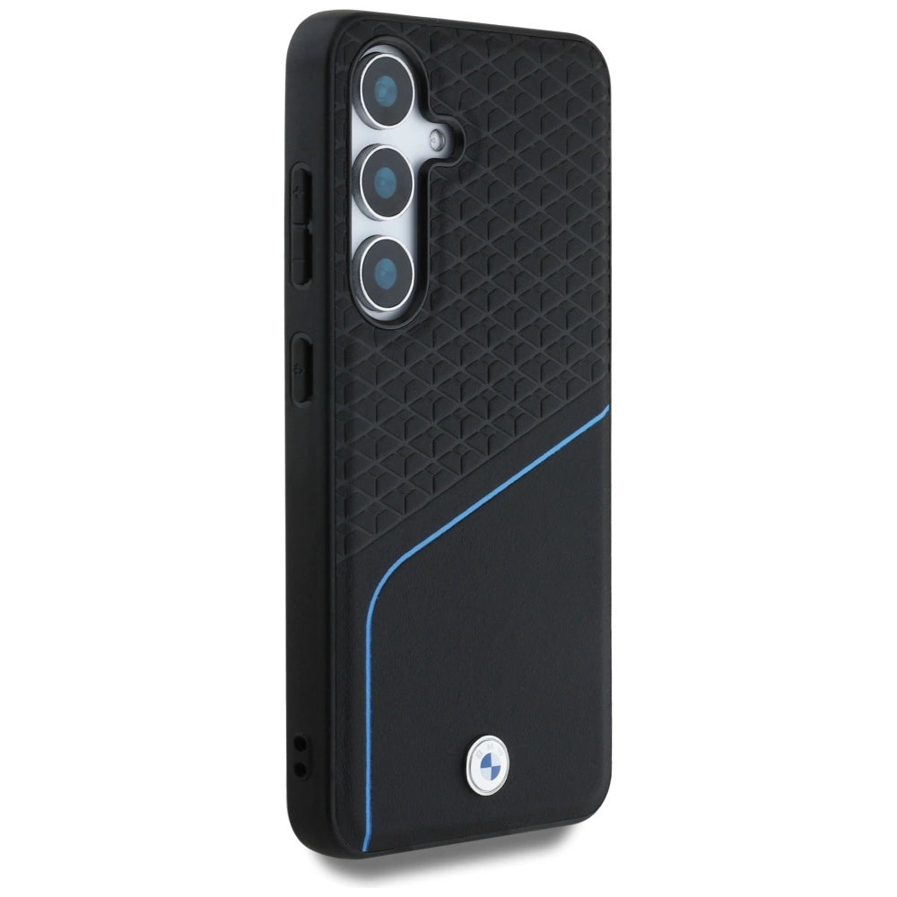 BMW Leather Textured and Smooth MagSafe Case for Samsung Galaxy S25 - Black_3