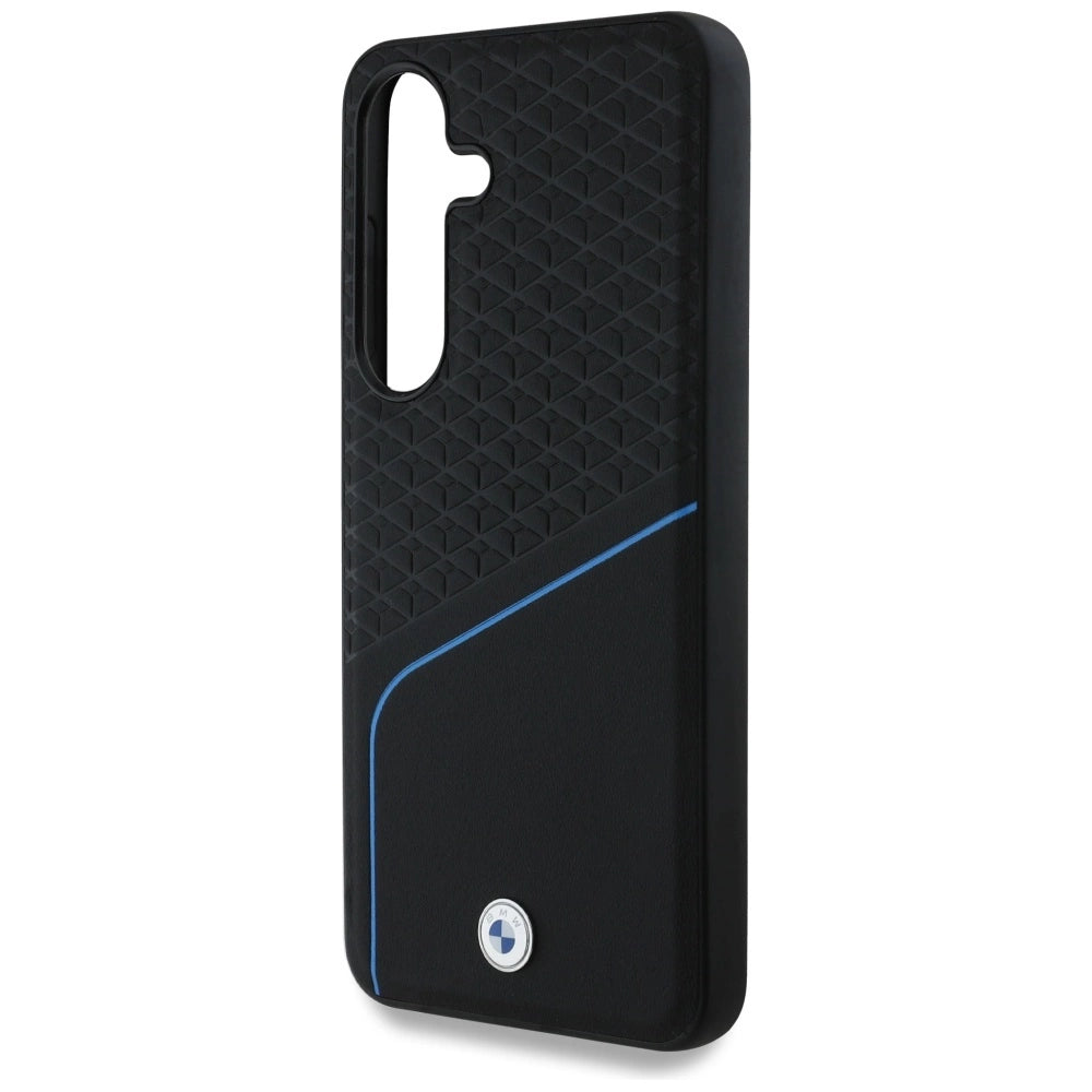 BMW Leather Textured and Smooth MagSafe Case for Samsung Galaxy S25 - Black_5