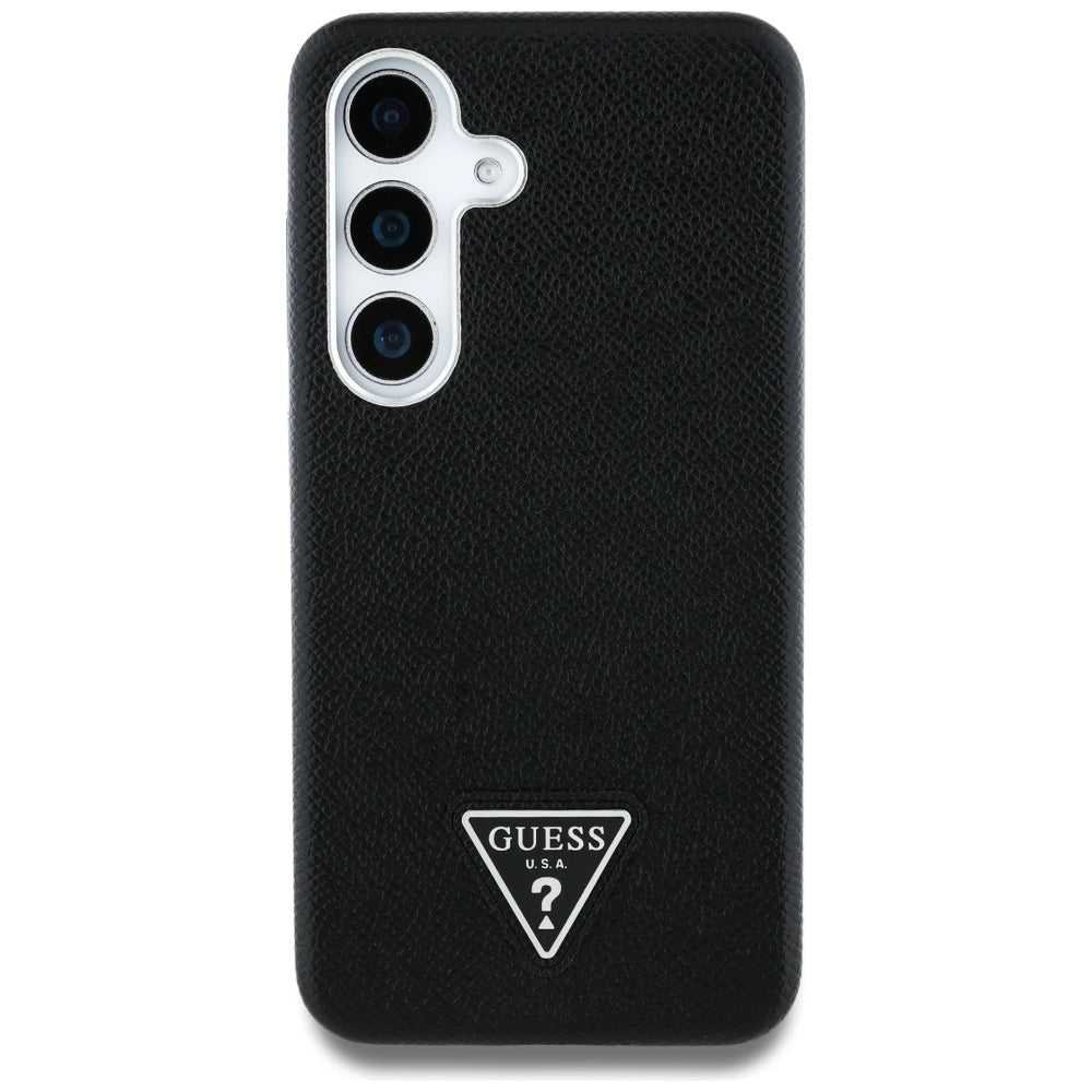 Guess Grained Triangle Logo MagSafe case for Samsung Galaxy S25 - black_2