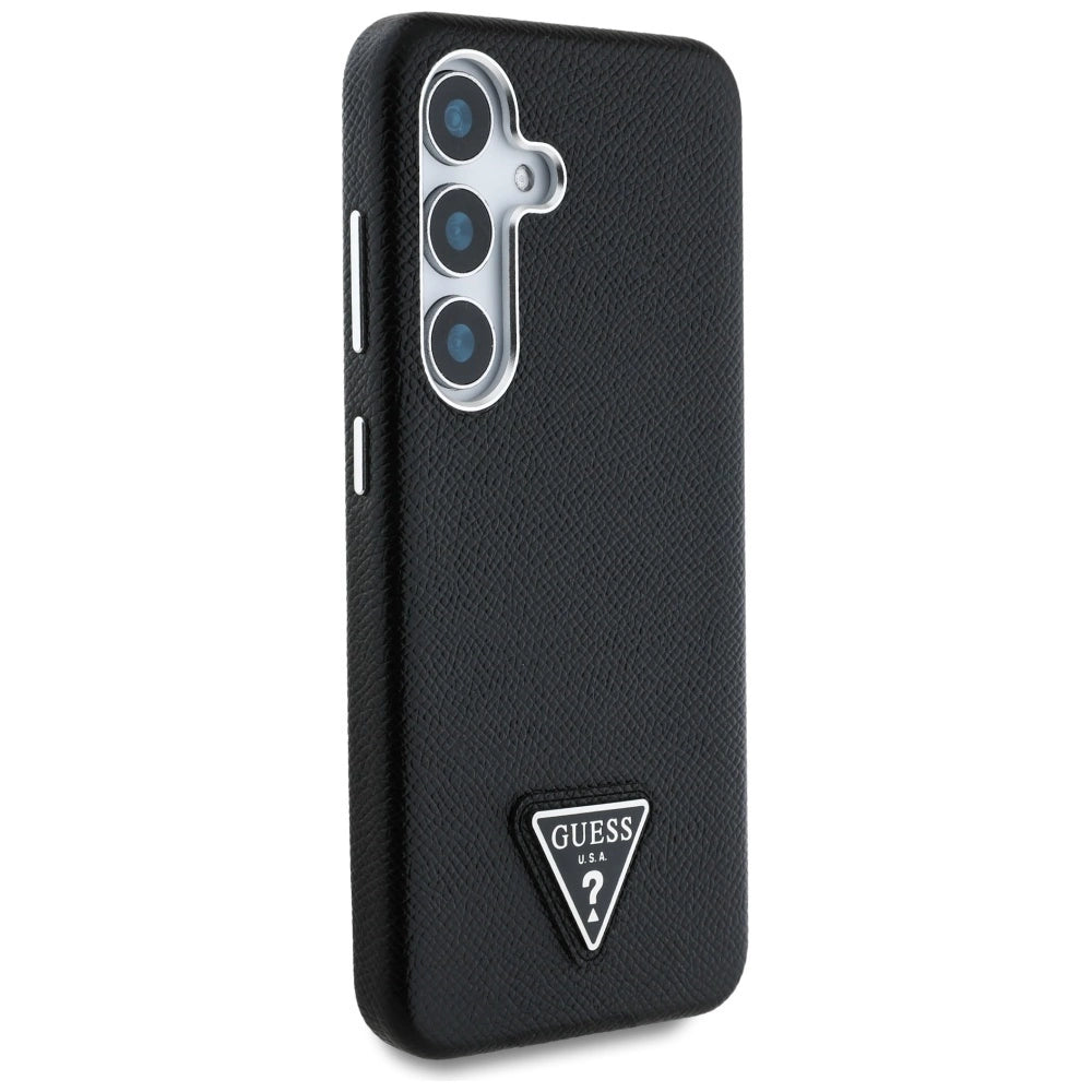 Guess Grained Triangle Logo MagSafe case for Samsung Galaxy S25 - black_3