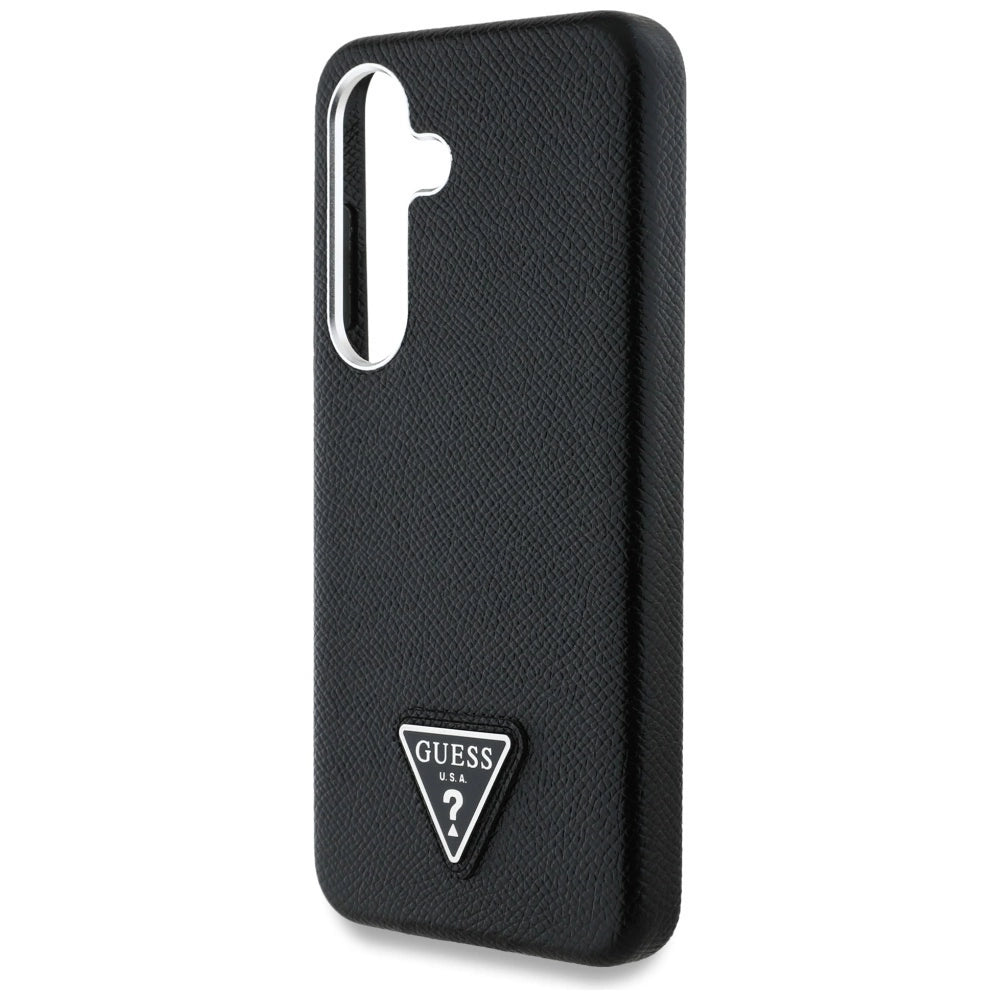 Guess Grained Triangle Logo MagSafe case for Samsung Galaxy S25 - black_5