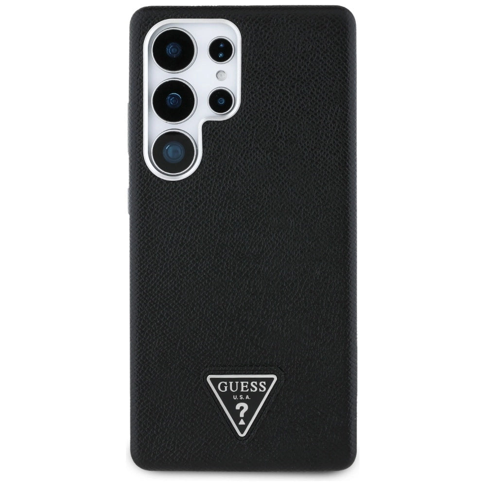 Guess Grained Triangle Logo MagSafe case for Samsung Galaxy S25 Ultra - black_2