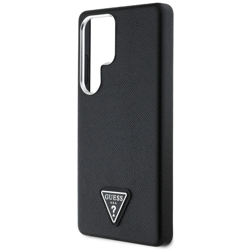 Guess Grained Triangle Logo MagSafe case for Samsung Galaxy S25 Ultra - black_5
