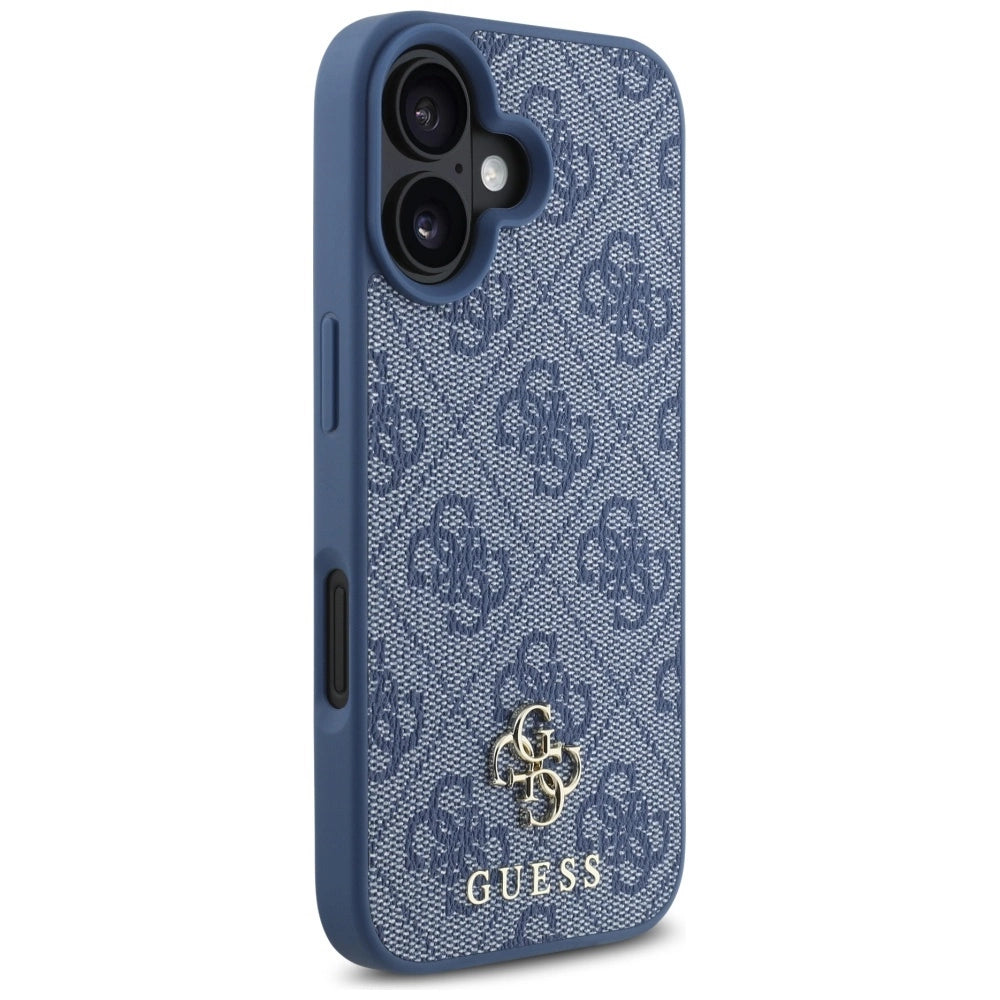 Guess HC PU 4G Small 4G and Classic Case for iPhone 16 MagSafe - Blue_3