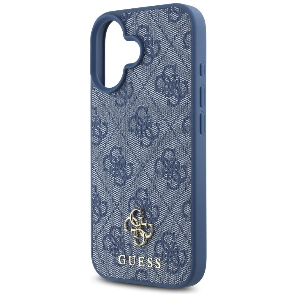 Guess HC PU 4G Small 4G and Classic Case for iPhone 16 MagSafe - Blue_5