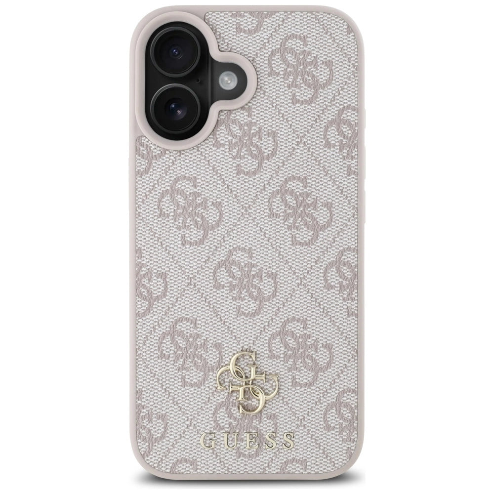 Guess HC PU 4G Small 4G and Classic iPhone 16 MagSafe Case - Pink_2