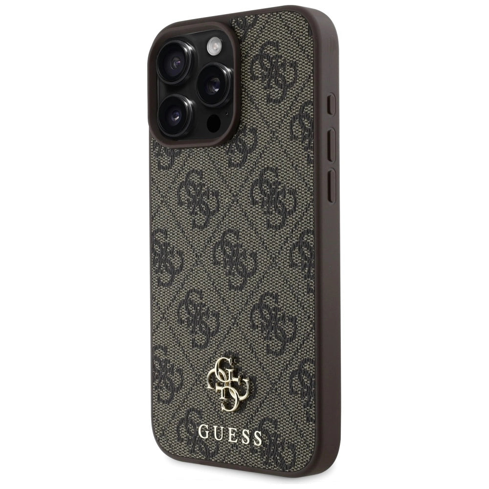 Guess HC PU 4G Small 4G and Classic Case for iPhone 16 Pro MagSafe - Brown_1