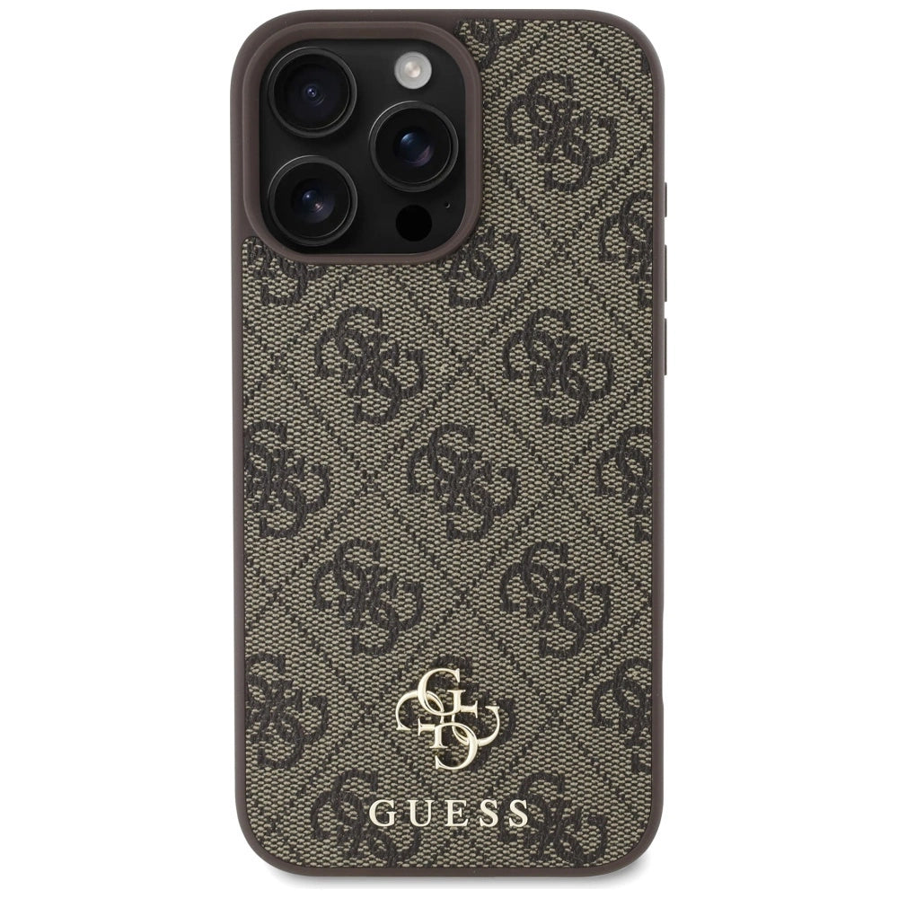 Guess HC PU 4G Small 4G and Classic Case for iPhone 16 Pro MagSafe - Brown_2