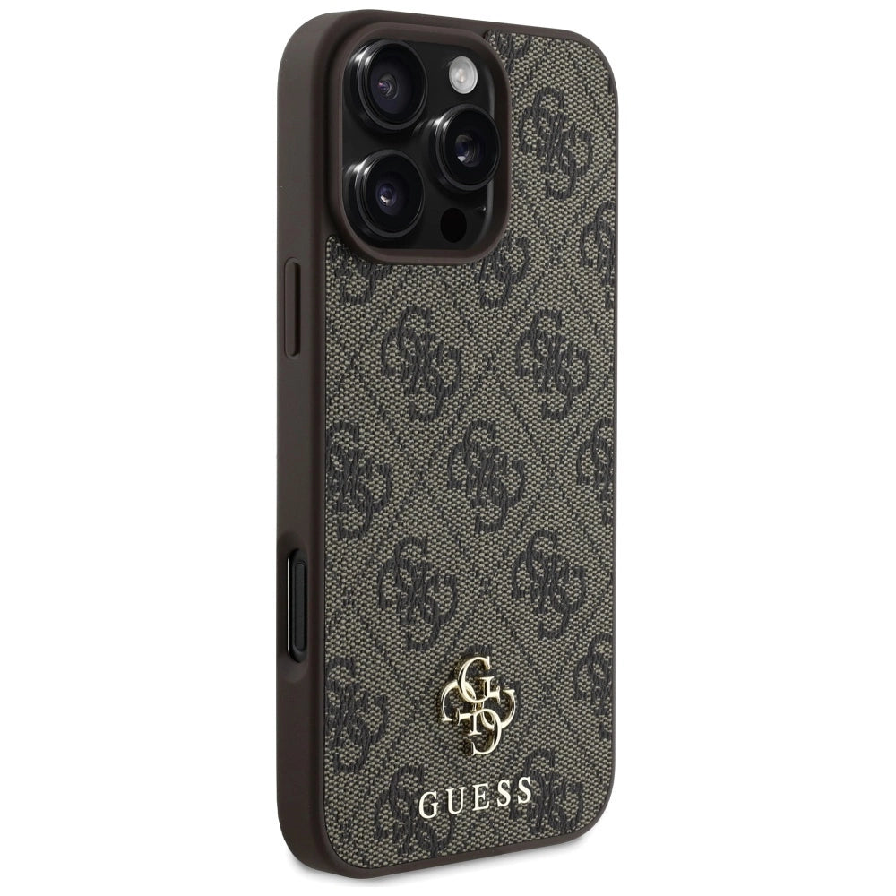 Guess HC PU 4G Small 4G and Classic Case for iPhone 16 Pro MagSafe - Brown_3