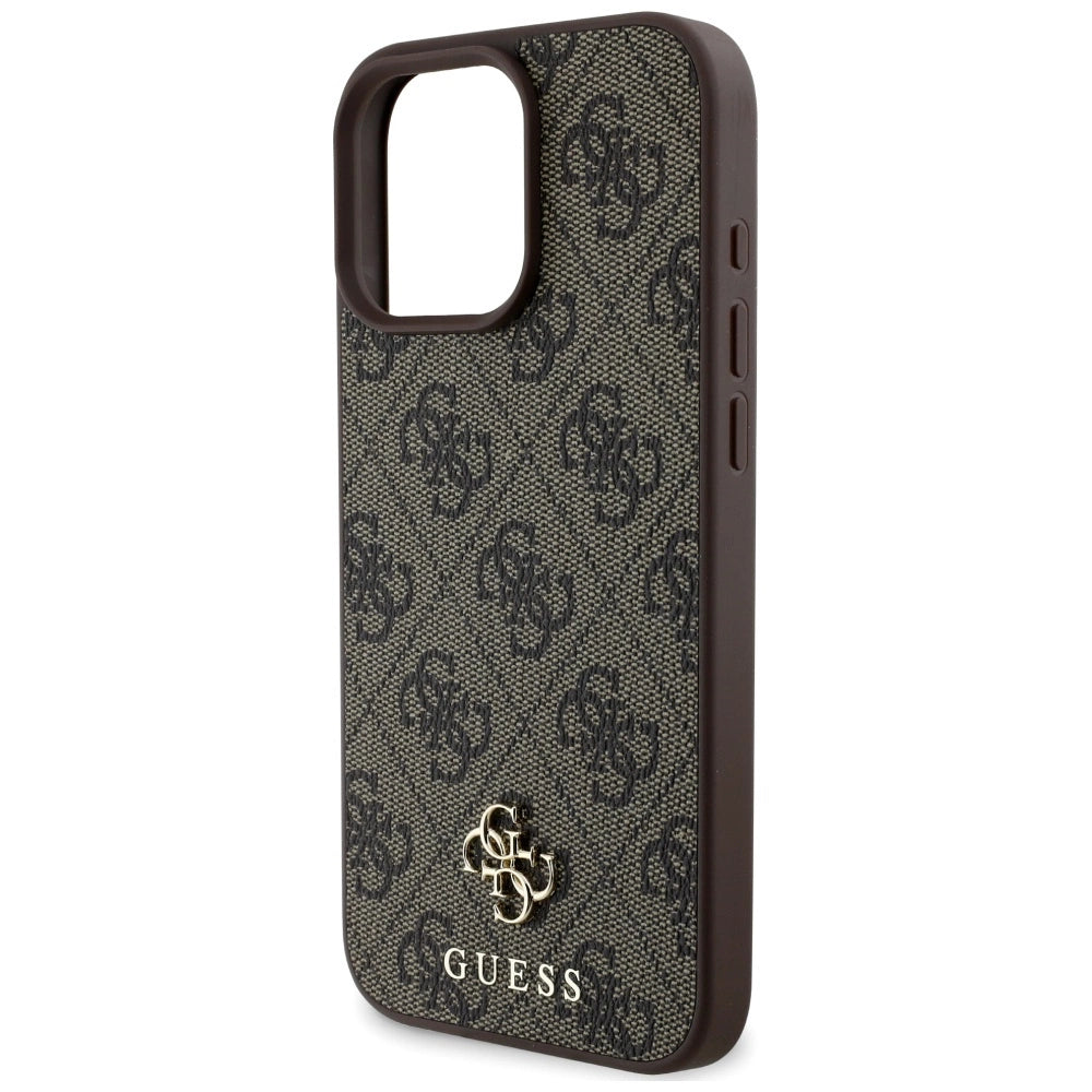 Guess HC PU 4G Small 4G and Classic Case for iPhone 16 Pro MagSafe - Brown_5