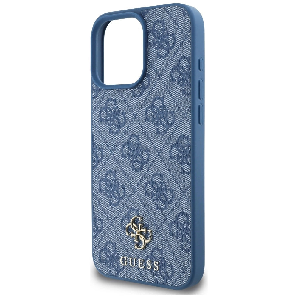 Guess HC PU 4G Small 4G and Classic Case for iPhone 16 Pro MagSafe - Blue_5